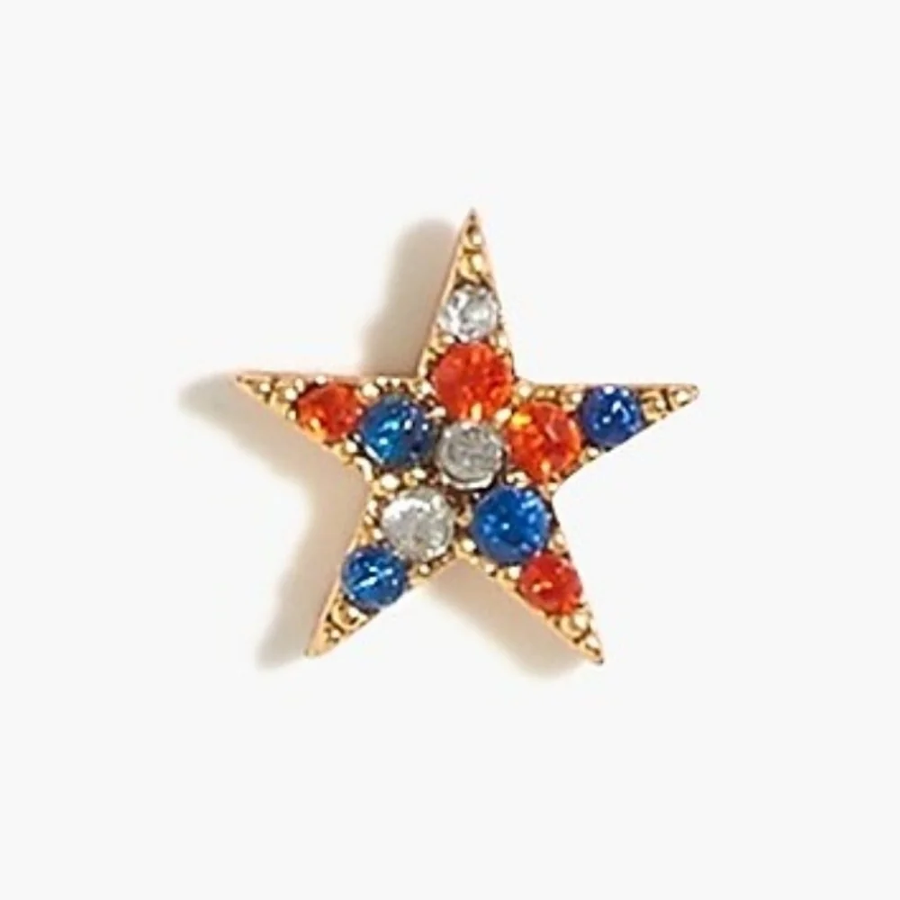 J. Crew Pavé crystal star stud earrings